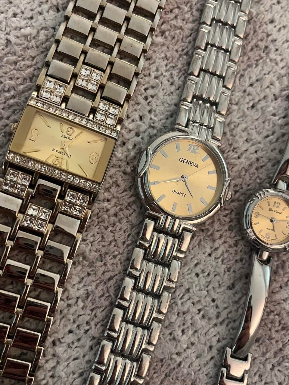 Twotone Silver With Gold Face Watch Bundle Of 3